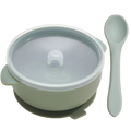 Bowl de Silicone Redondo com Tampa e Colher MimoBaby | Introdução Alimentar | Livre de BPA